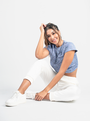 Camisa Crop Top Cruzada