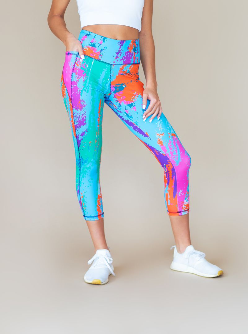 Leggins Compress Explosion de Color con bolsillo