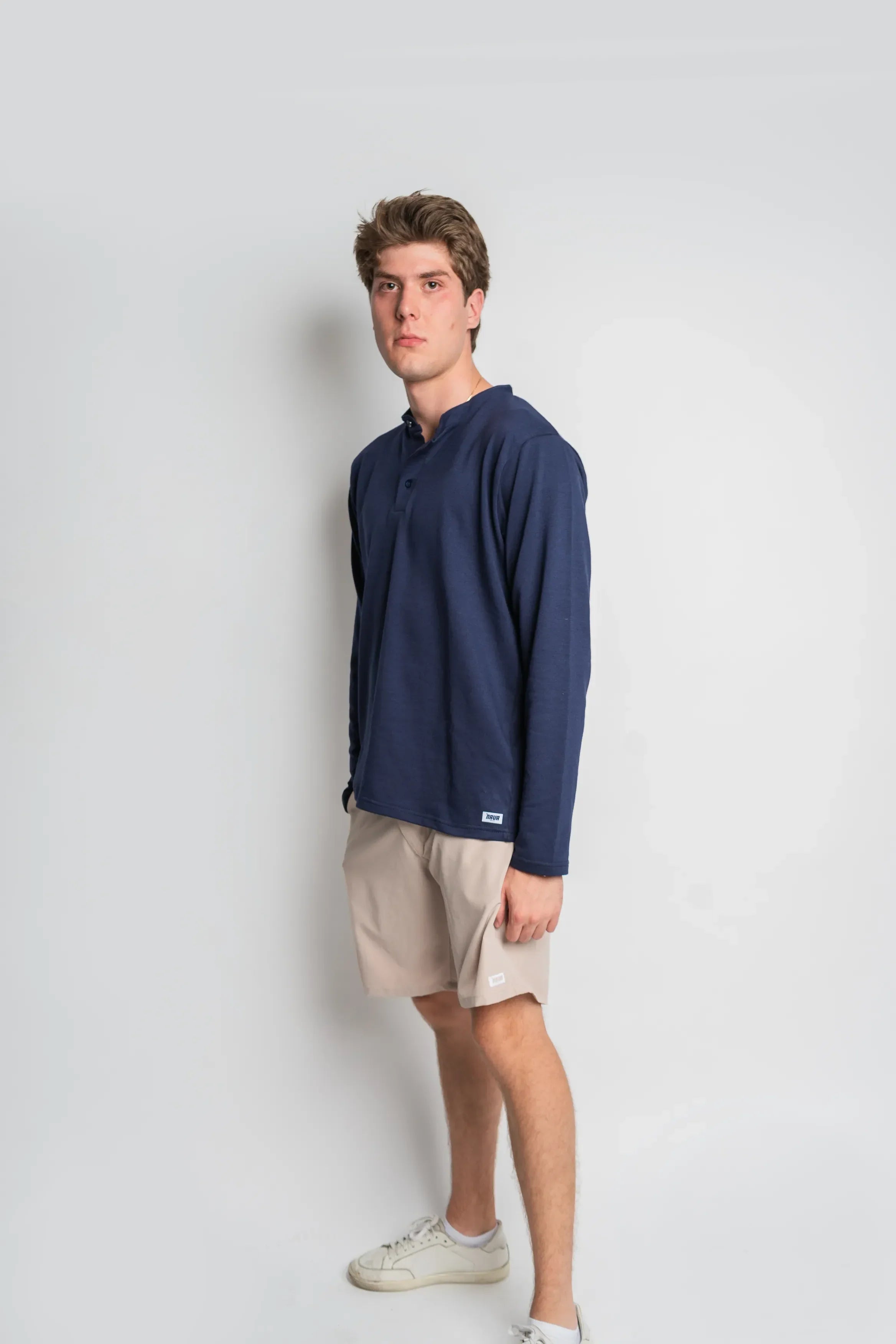 Henley Manga Larga