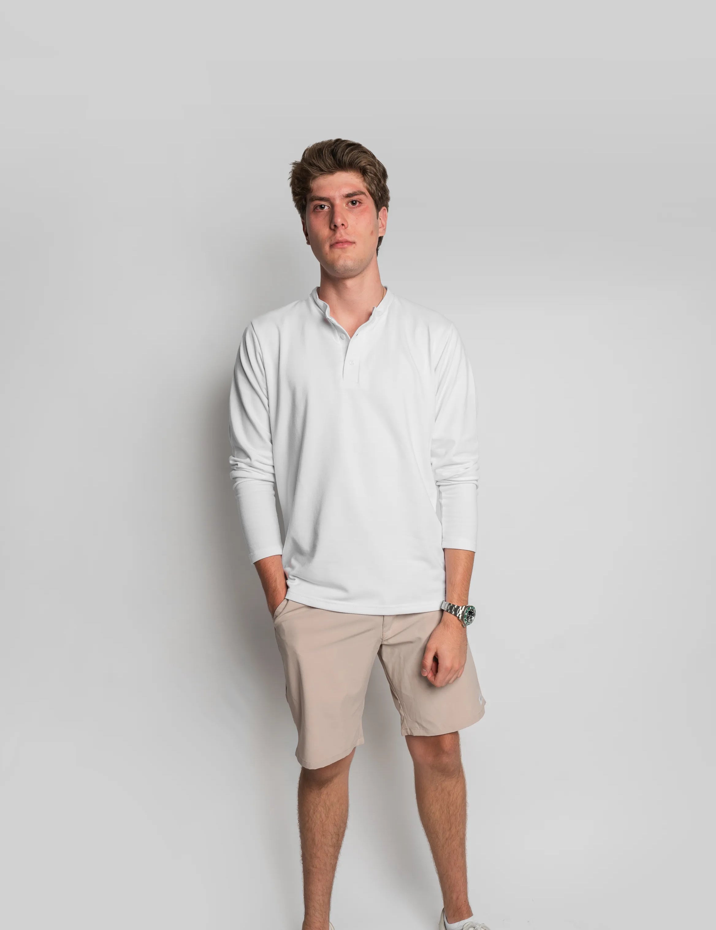 Henley Manga Larga
