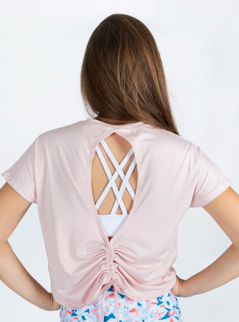 CAMISA AMARRE ATRAS MANGA CORTA