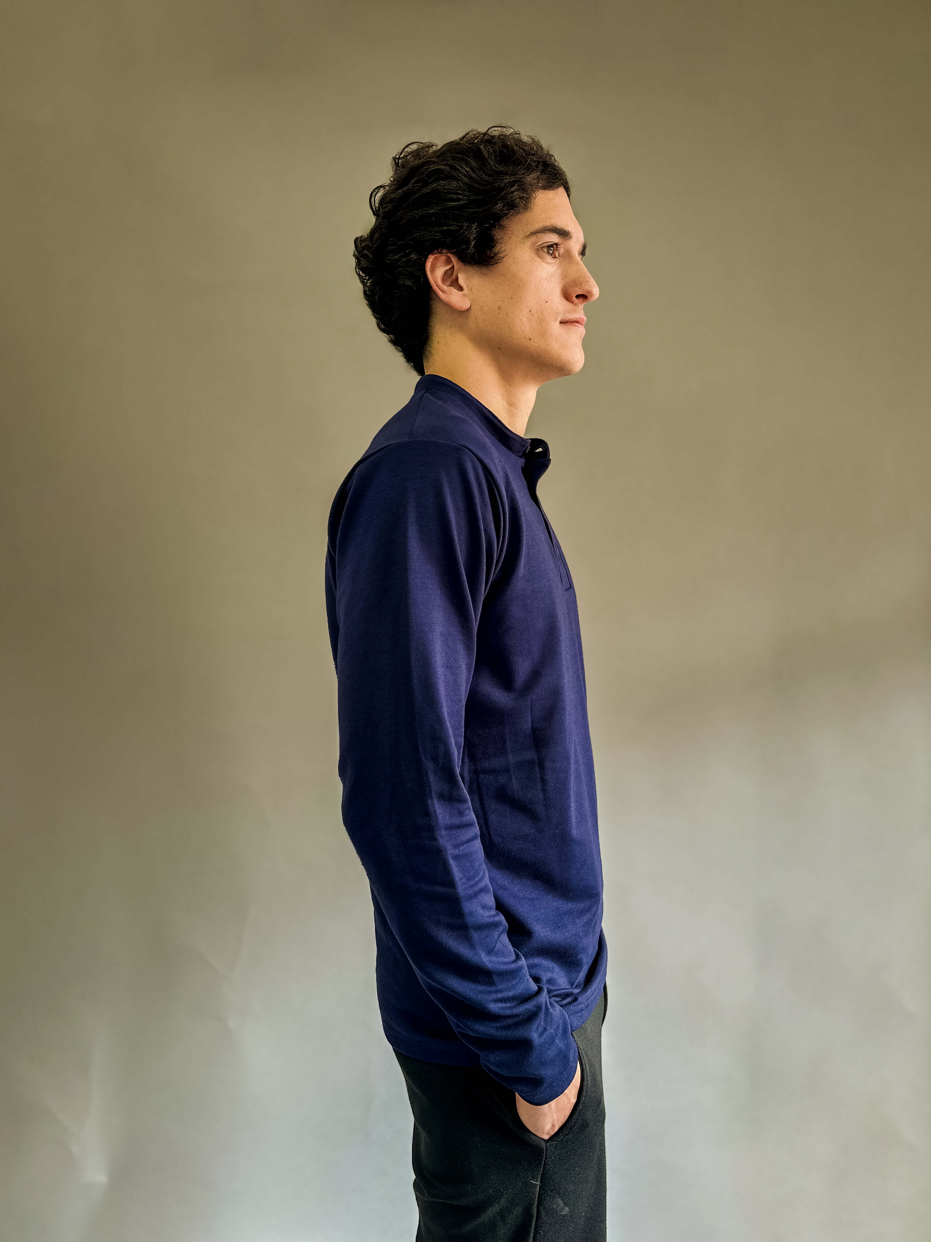 Henley Manga Larga
