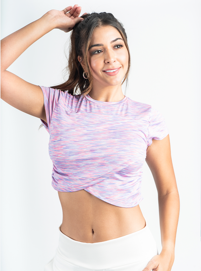 Camisa Crop Top Cruzada