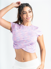 Camisa Crop Top Cruzada