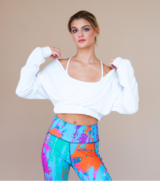 Sueter Crop Traslapado